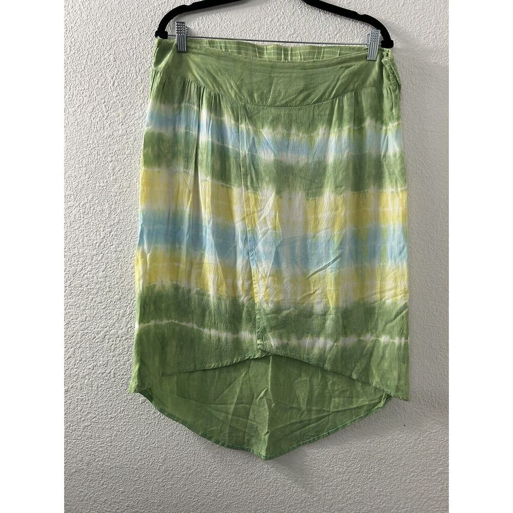 Santiki Skirt‎ Womens S Green Asymmetrical Flowy Fairycore Maximalist